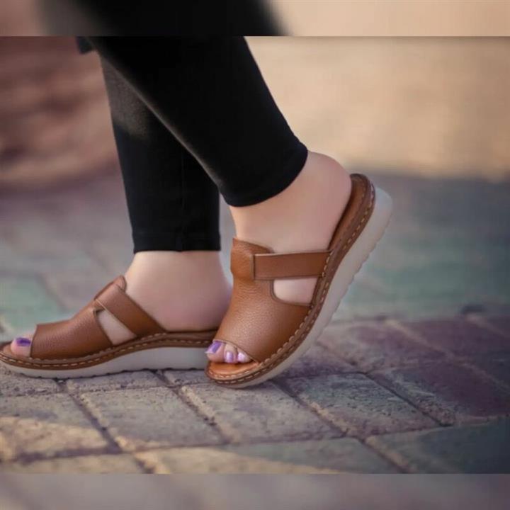 صندل تمام چرم طبی دست دوز زنانه مدل کمند